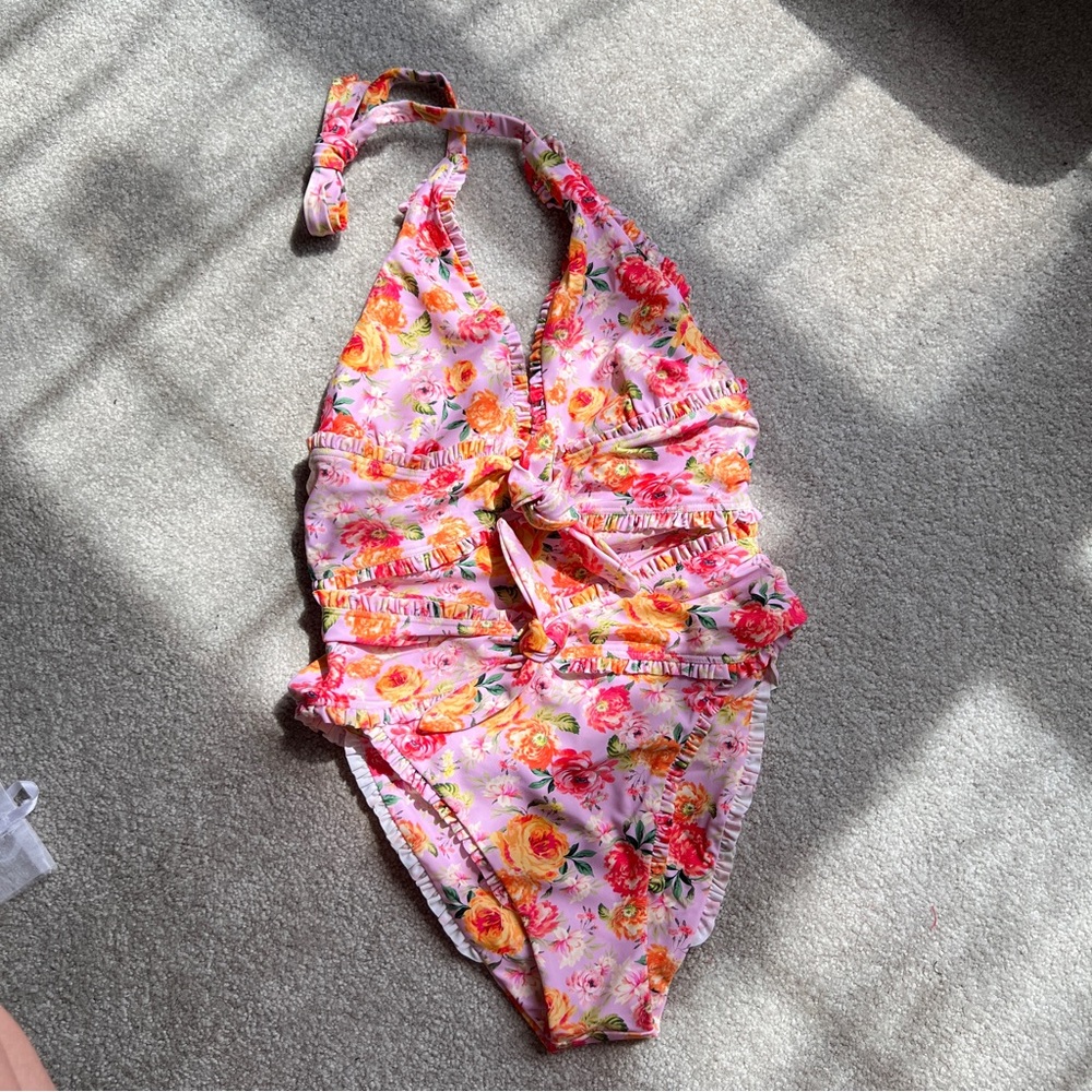 Floral Halter Swimsuit